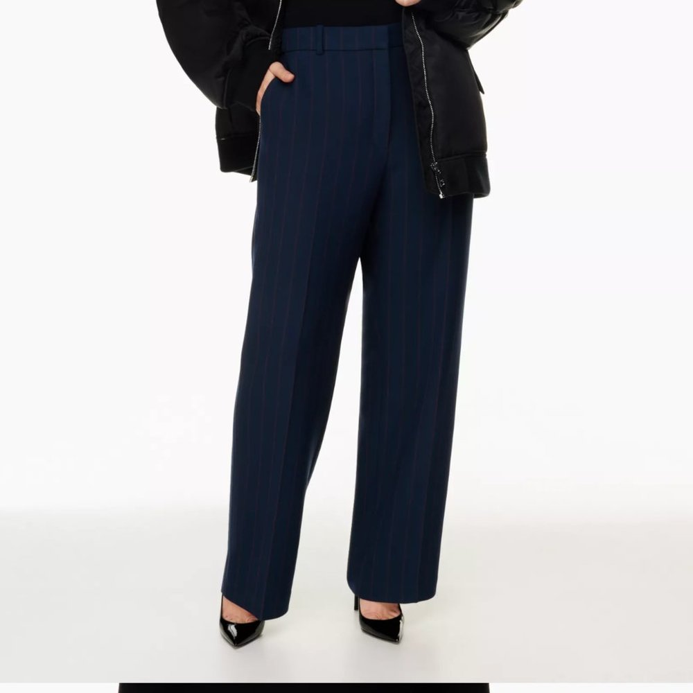 Aritzia Babaton Agency Pant High Waisted Trouser Suiting Fabric Size 6